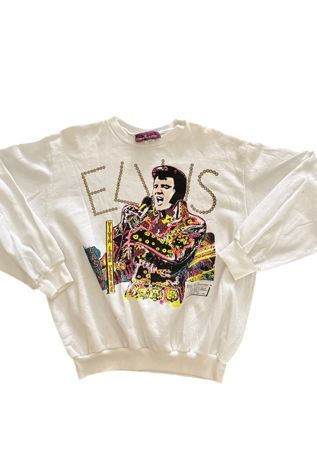 1989 Elvis Presley Oversized Sweatshirt Selected By Villains Vintage