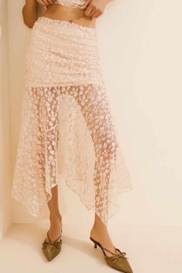 Saemdi Lace Handkerchief Midi Skirt #2