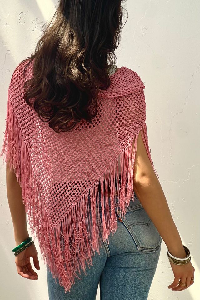 Vintage Crocheted Demi Poncho Top Selected by Anna Corinna #2