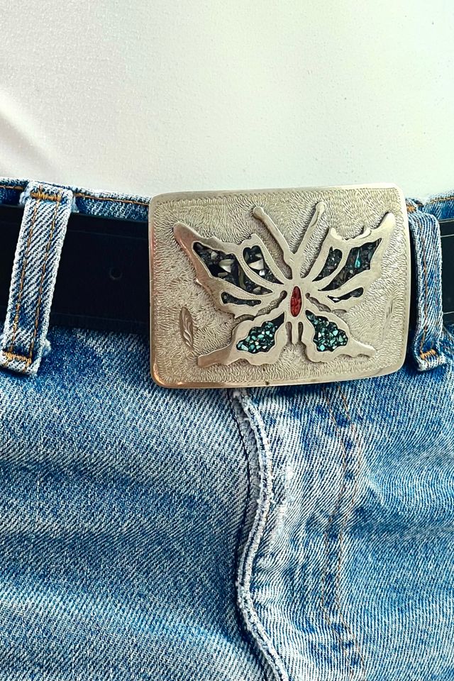 Vintage Leather and Butterfly Buckle Belt Selected by Anna Corinna #1