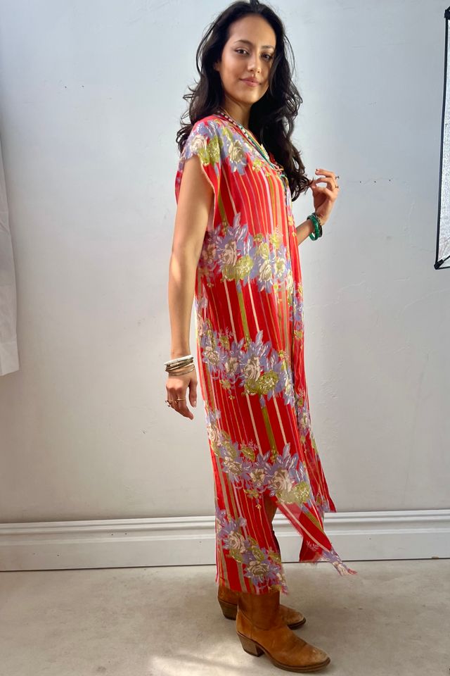 Anna Corinna Reworked Vintage Sheer Flowers Smock Dress #1