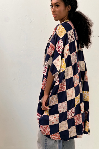 Женская куртка Anna Corinna Reworked Vintage Blockprint Patchwork, цвет: Синий — фото 2