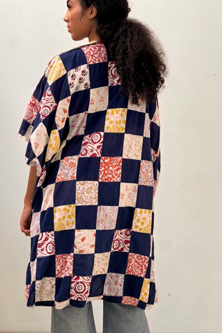 Женская куртка Anna Corinna Reworked Vintage Blockprint Patchwork, цвет: Синий — фото 3
