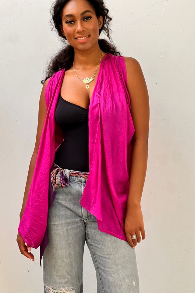 Anna Corinna Reworked Vintage Silk Draped Jacket #1