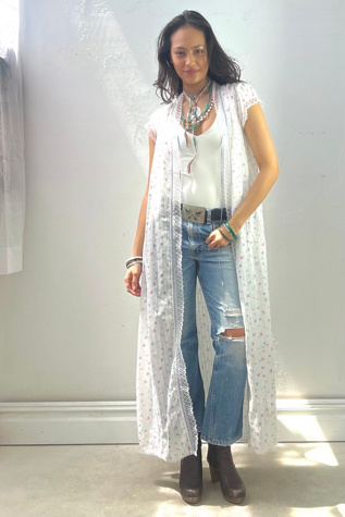 Vintage Flowered Duster Coverup Selected by Anna Corinna