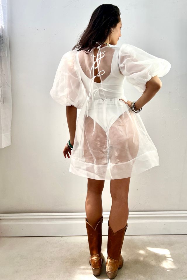 Vintage Amanda Uprichard Sheer Babydoll Dress Selected by Anna Corinna #1