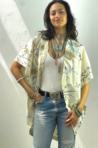 Anna Corinna Reworked Vintage Batiq Print Jacket
