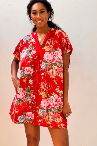 Anna Corinna Reworked Vintage Flowers Smock Dress