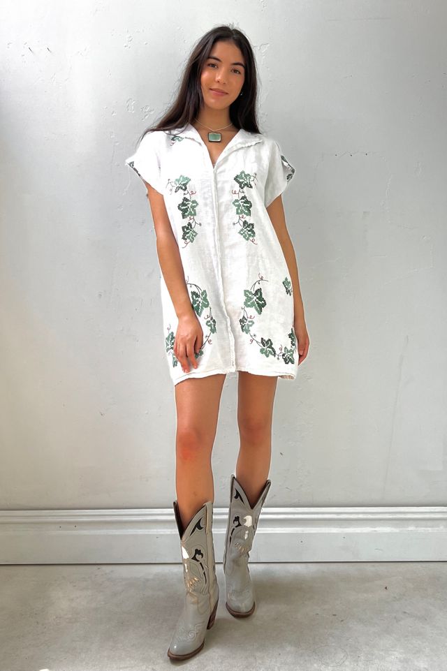 Anna Corinna Reworked Vintage Stitched Ivy Smock Dress #1