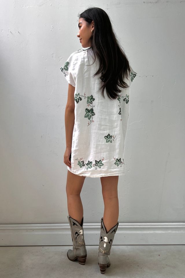 Anna Corinna Reworked Vintage Stitched Ivy Smock Dress #2
