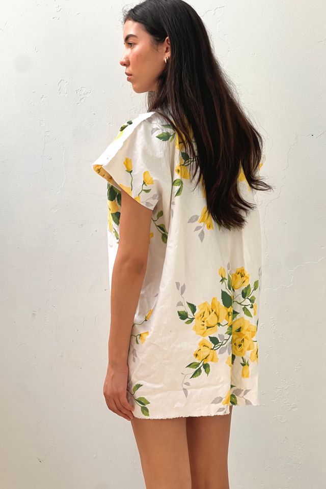 Anna Corinna Reworked Vintage Yellow Roses Smock Dress #2