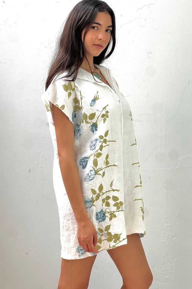 Anna Corinna Reworked Vintage Blue Roses Smock Dress #1