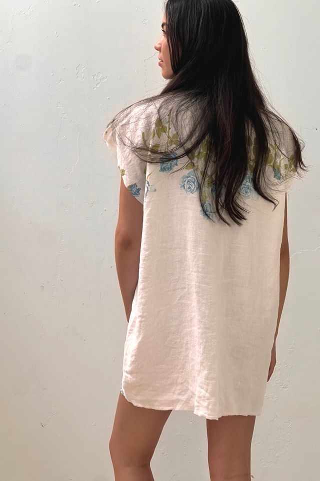 Anna Corinna Reworked Vintage Blue Roses Smock Dress #2