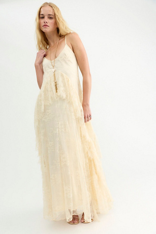 Nigel Preston Floating Angels Lace Maxi Dress
