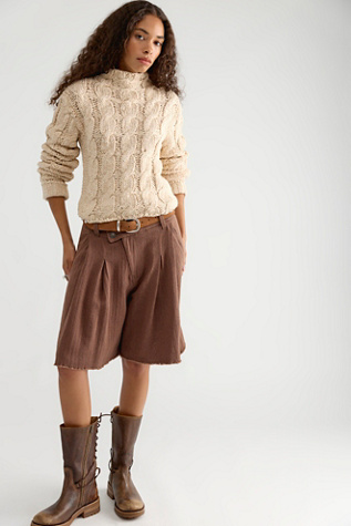Женский свитер Free People Simone Cable Knit Pullover, цвет: Блонд — фото 4