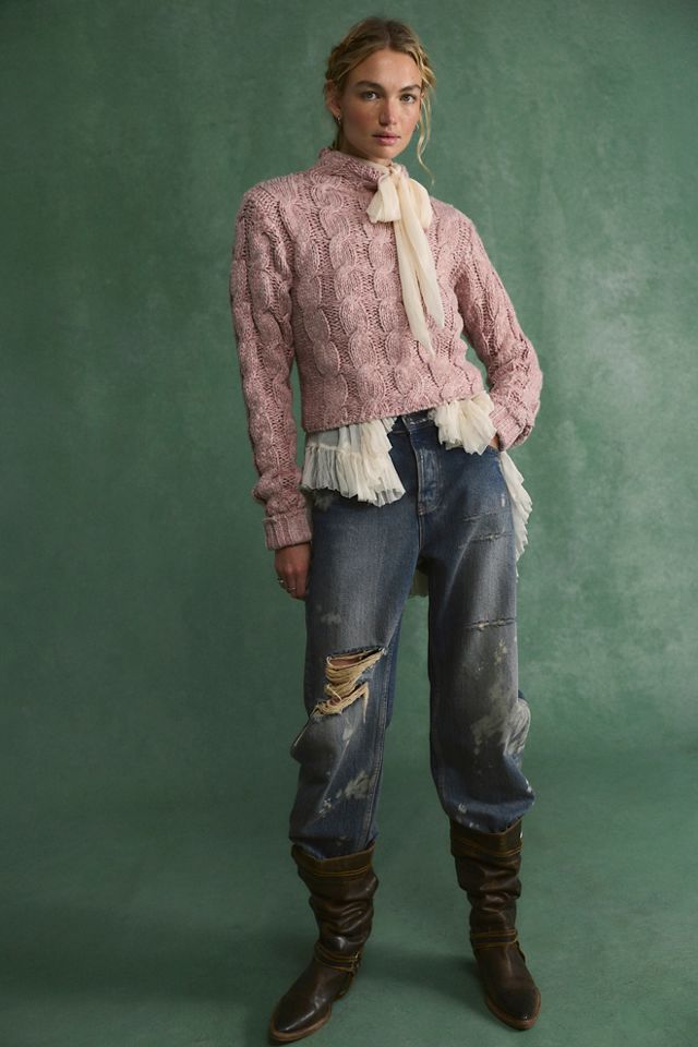Pull en maille torsadée Simone #1