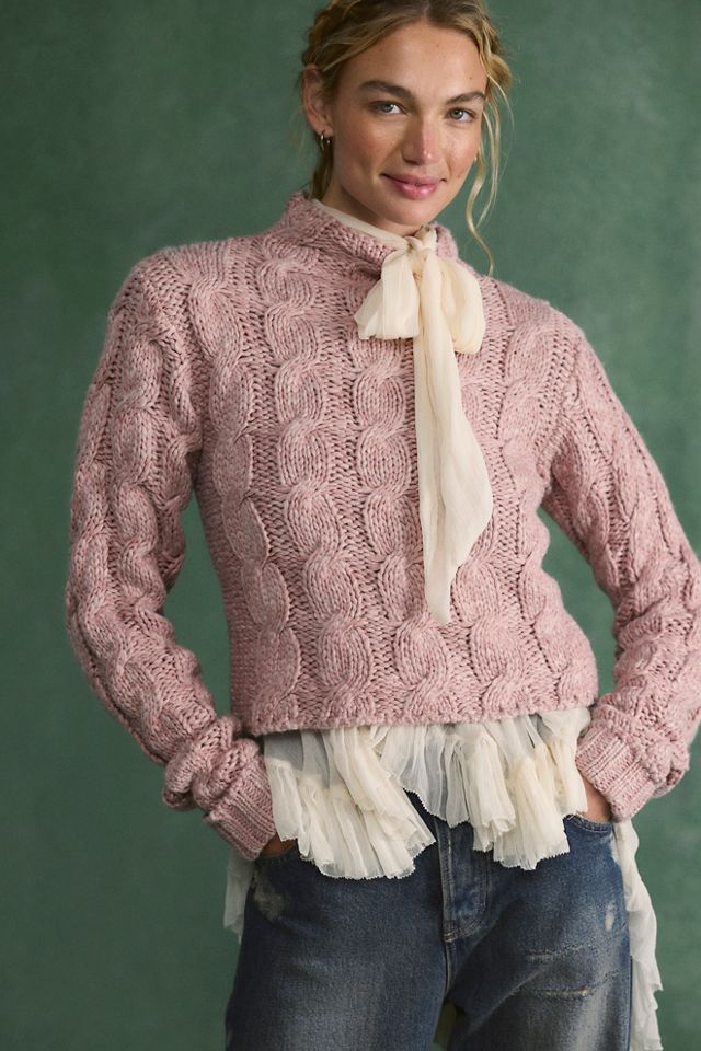 Pull en maille torsadée Simone #3