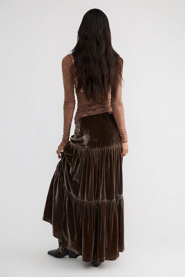 Juliette Velvet Maxi Skirt #1