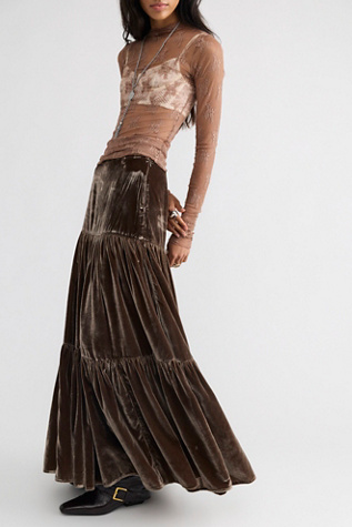 Juliette Velvet Maxi Skirt