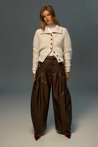 Right Turn Vegan Leather Trousers