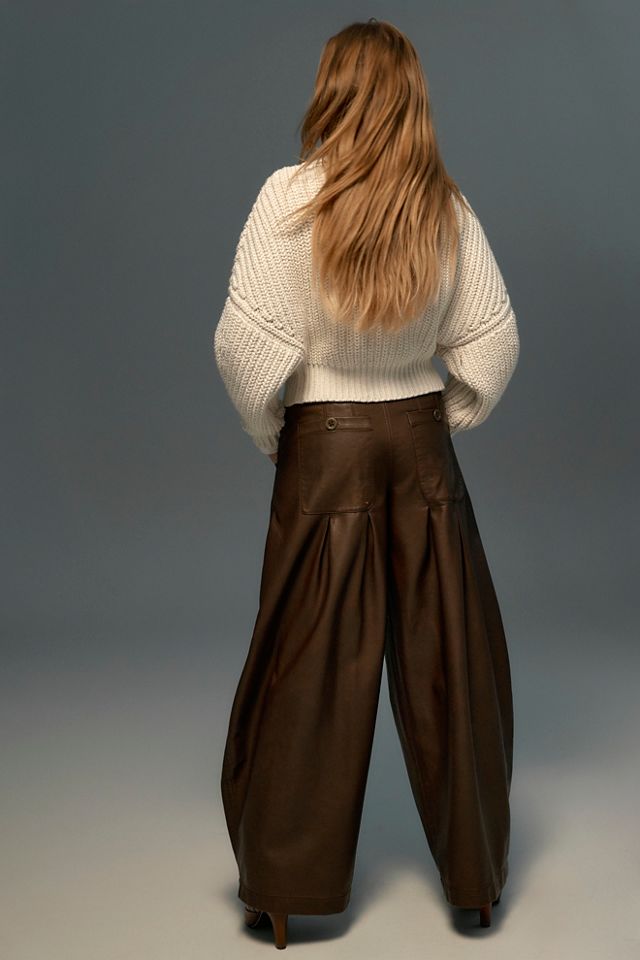 Right Turn Vegan Leather Trousers #1