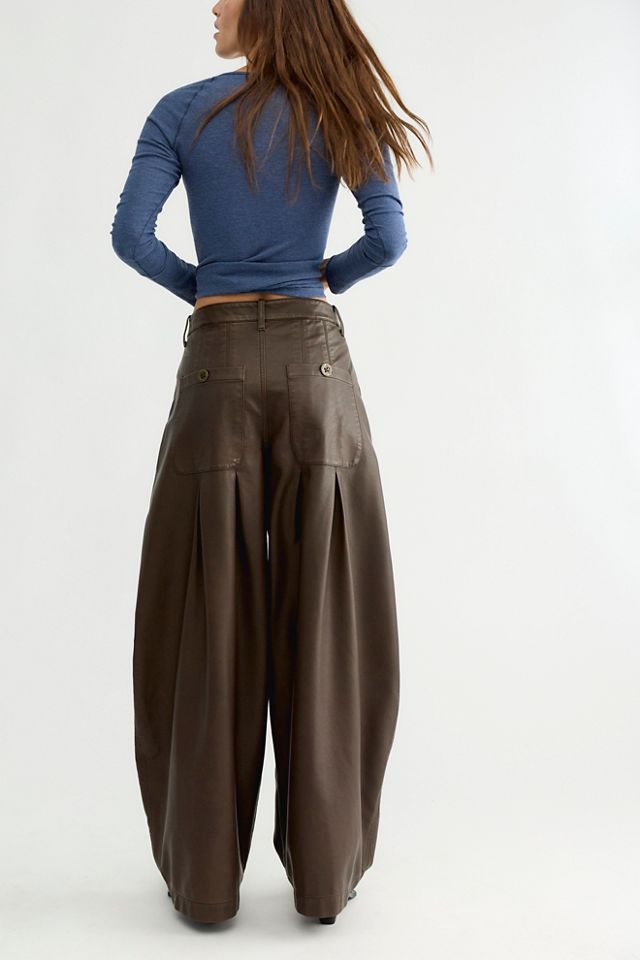 Right Turn Vegan Leather Trousers #3
