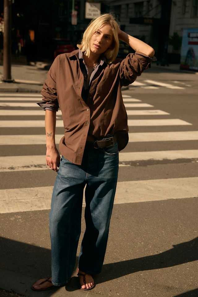 We The Free Lexi Striped Button Down Shirt #1