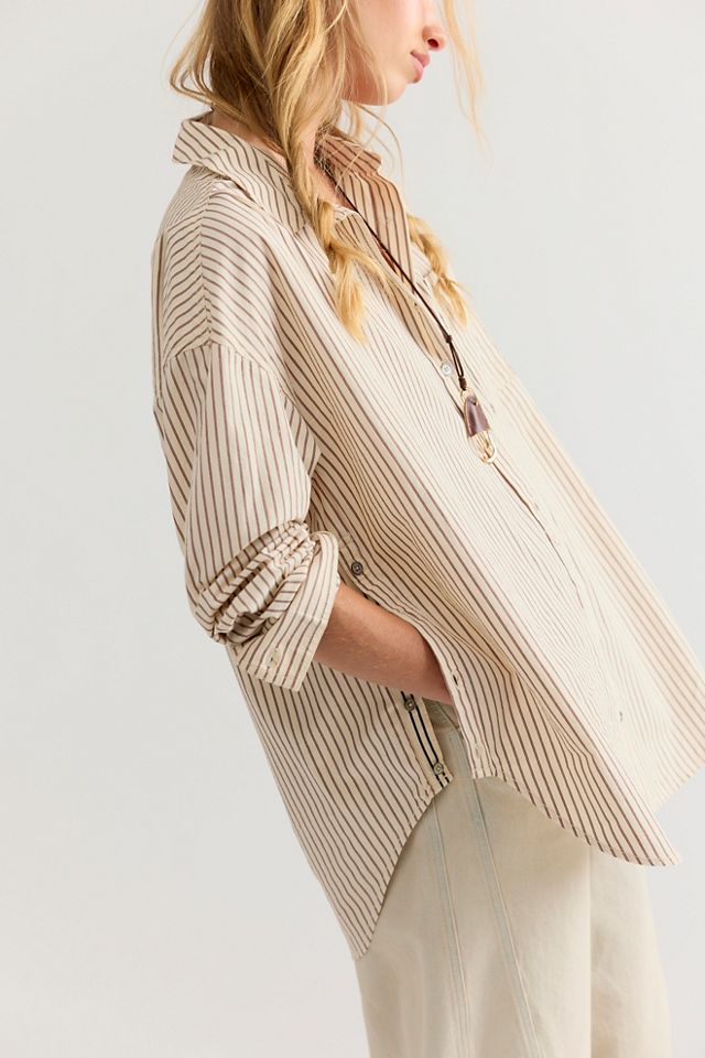 We The Free Lexi Striped Button Down Shirt #2