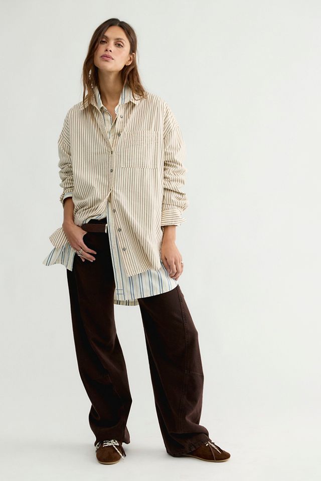 We The Free Lexi Striped Button Down Shirt #4