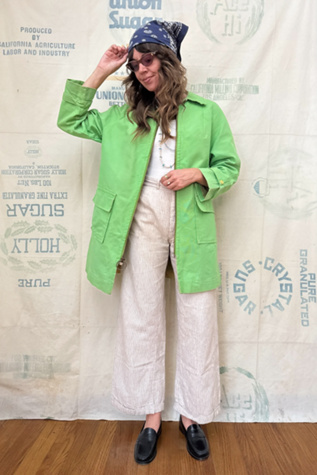GOOD DAYS 1960s Lime Green Chore Jacket
