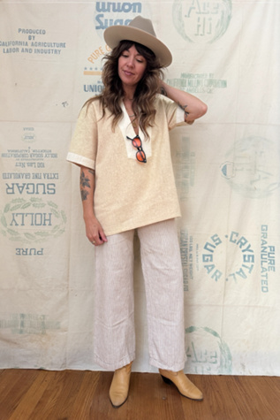 GOOD DAYS 1960s/70s Cotton Weave Shirt