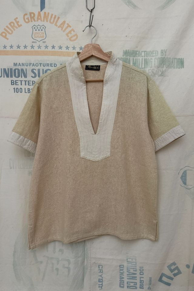GOOD DAYS 1960s/70s Cotton Weave Shirt #1