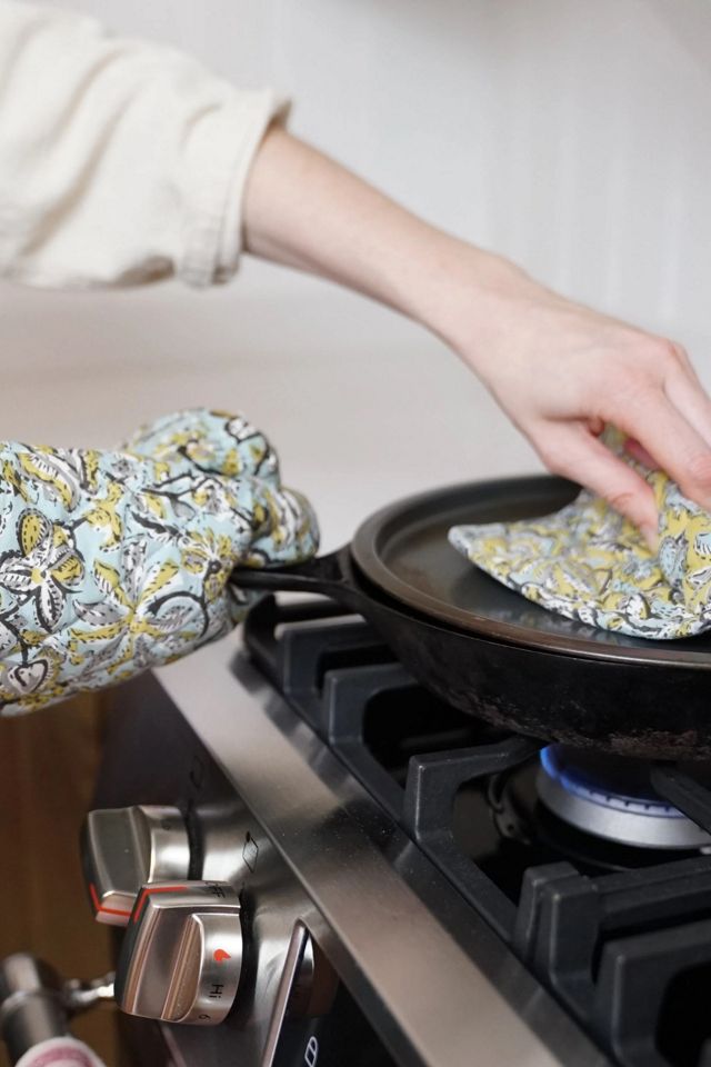 Supra Endura Hand Block Printed Ovenmitt And Pot Holder Set #2