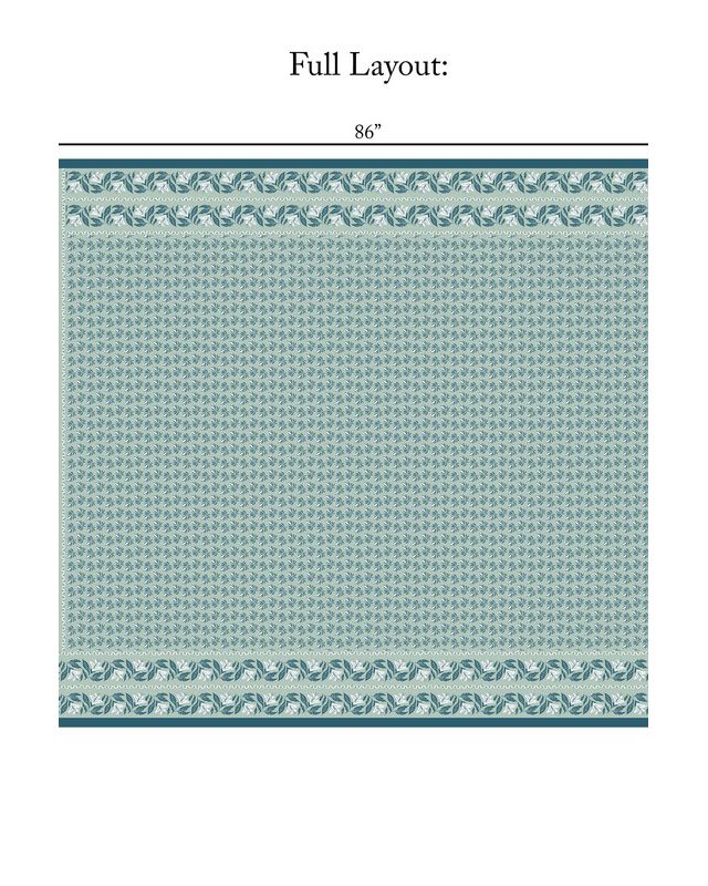 Supra Endura Block Print Tablecloth #1