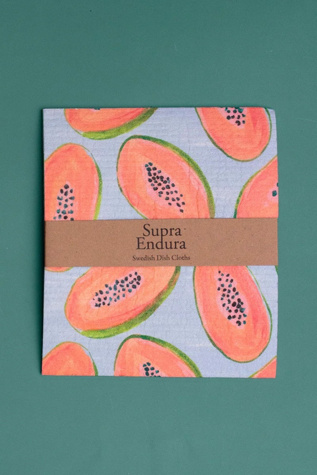 Supra Endura Swedish Dishcloth In Fruit Print 2 Pack