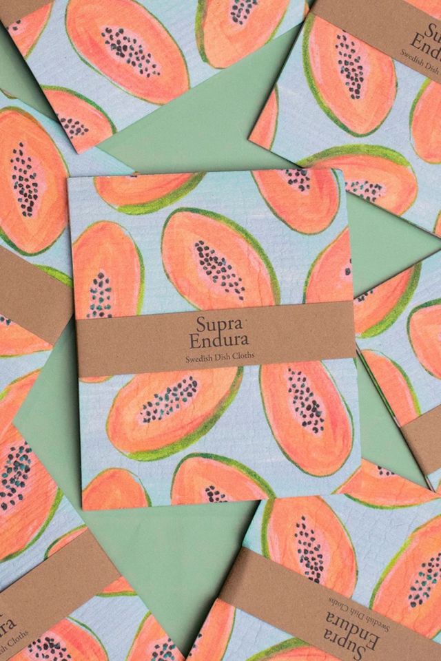 Supra Endura Swedish Dishcloth In Fruit Print 2 Pack #1