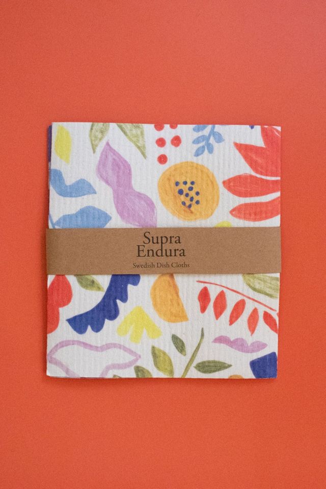 Supra Endura Poppy Garden Swedish Dishcloths 3 Pack #1