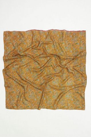 Anchal Vintage Silk Square Scarf - No. 260214