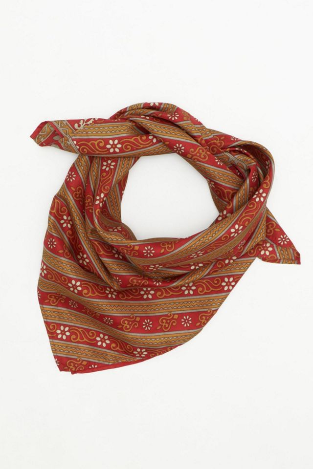 Anchal Vintage Silk Square Scarf - No. 260216 #1