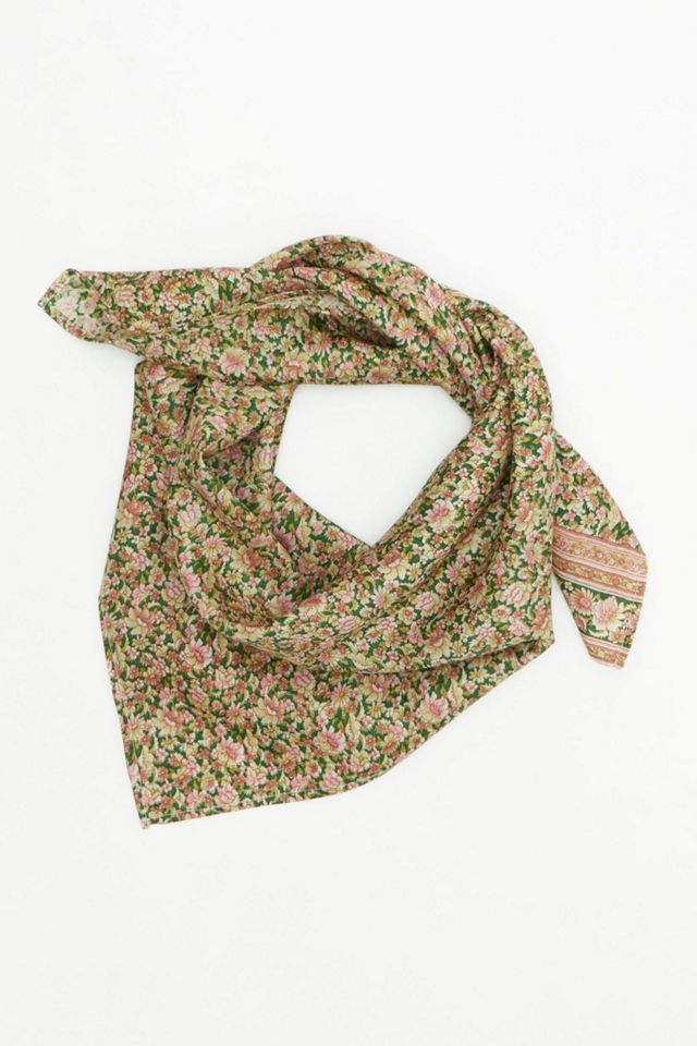 Anchal Vintage Silk Square Scarf - No. 260217 #1
