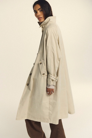 We The Free Drop Down Washed Funnel-Neck Trench