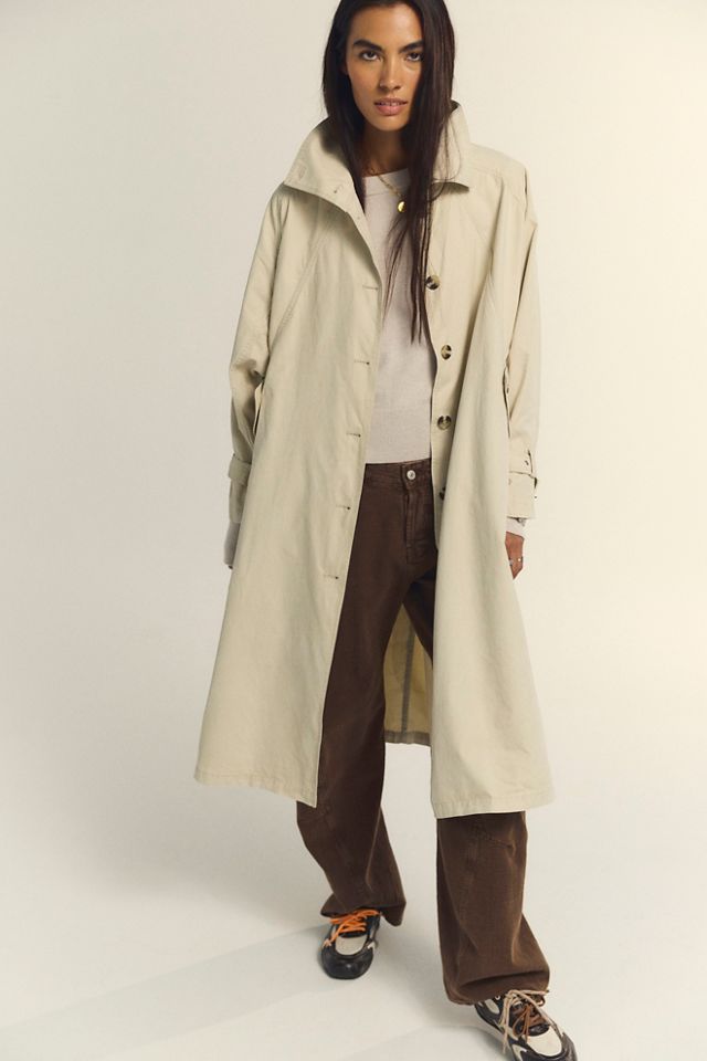 We The Free Drop Down Washed Funnel-Neck Trench #1