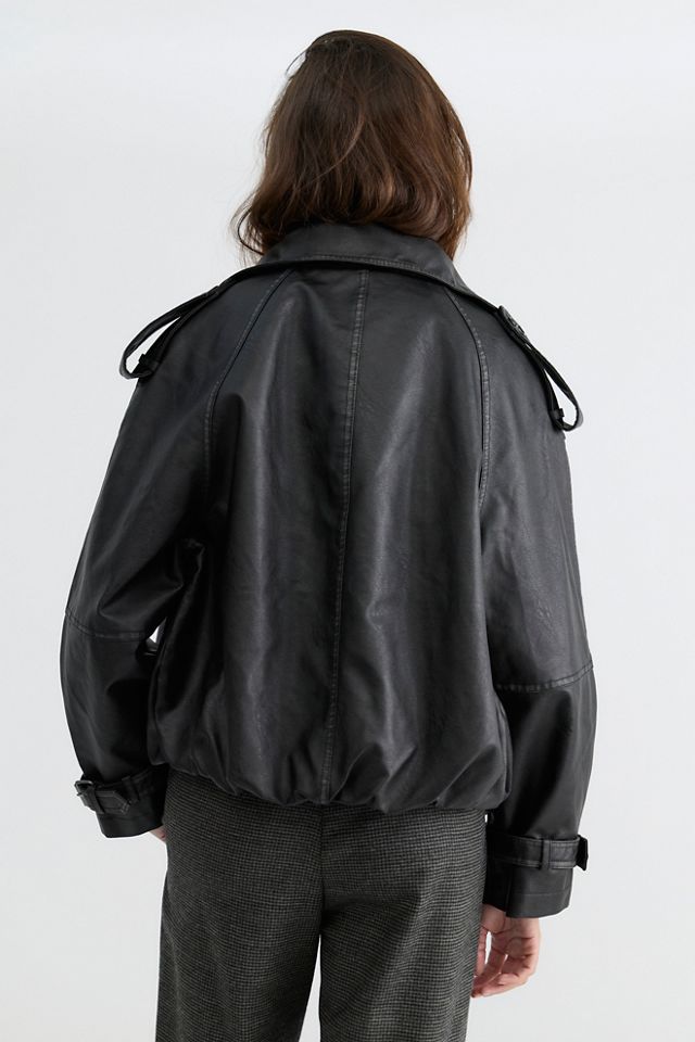We The Free Stratus Vegan Leather Funnel-Neck Jacket #1