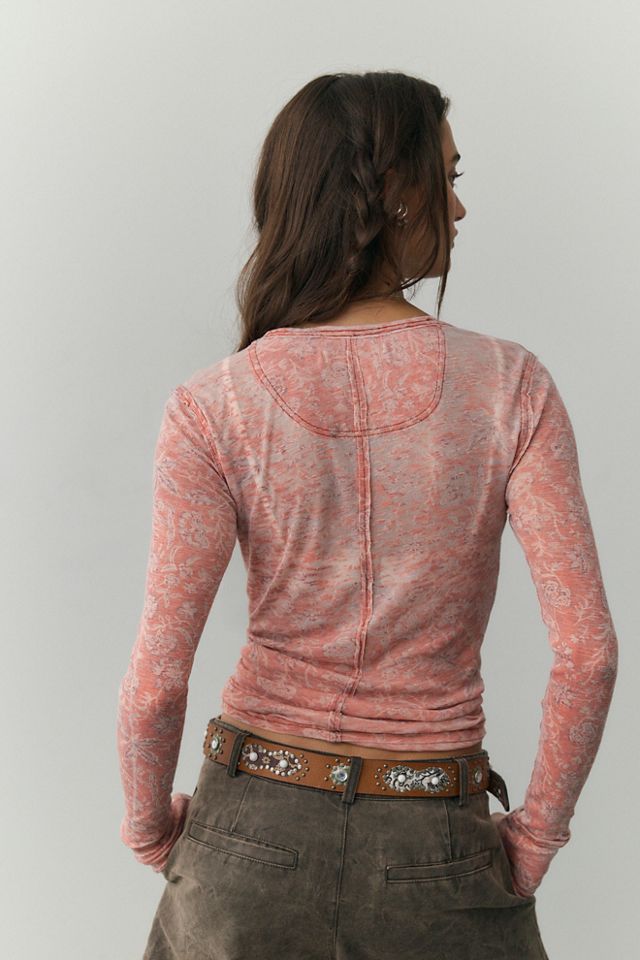 We The Free Floral Haze Henley #1