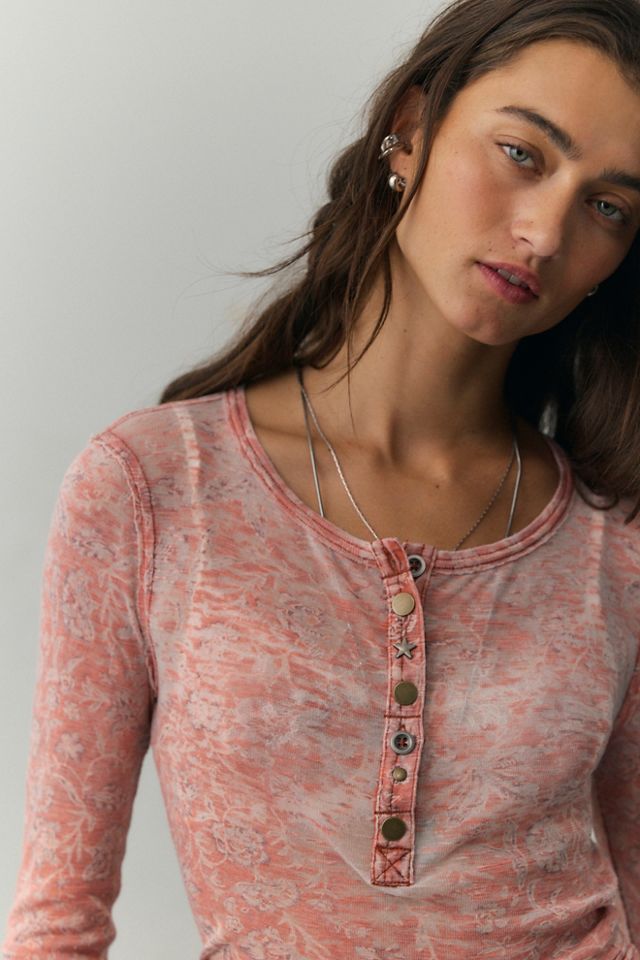 We The Free Floral Haze Henley #3
