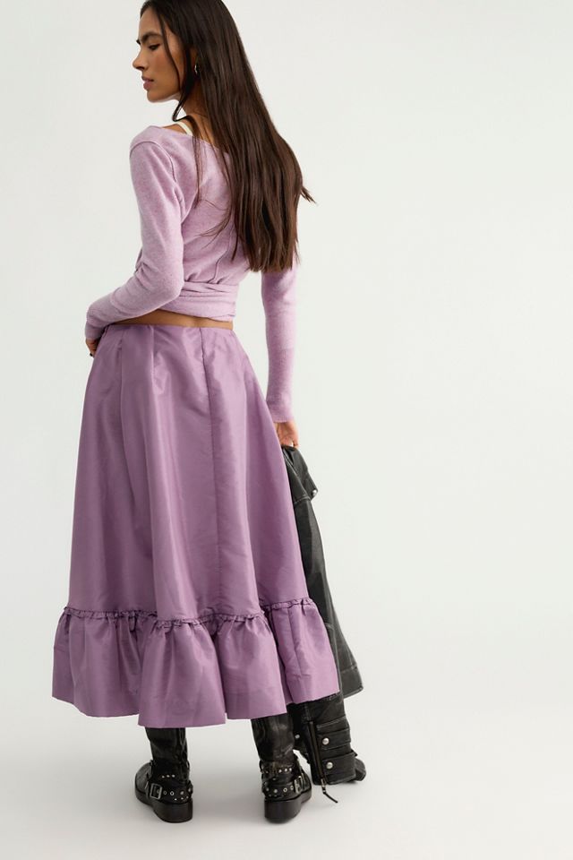 Jupe midi en taffetas Vernier #1