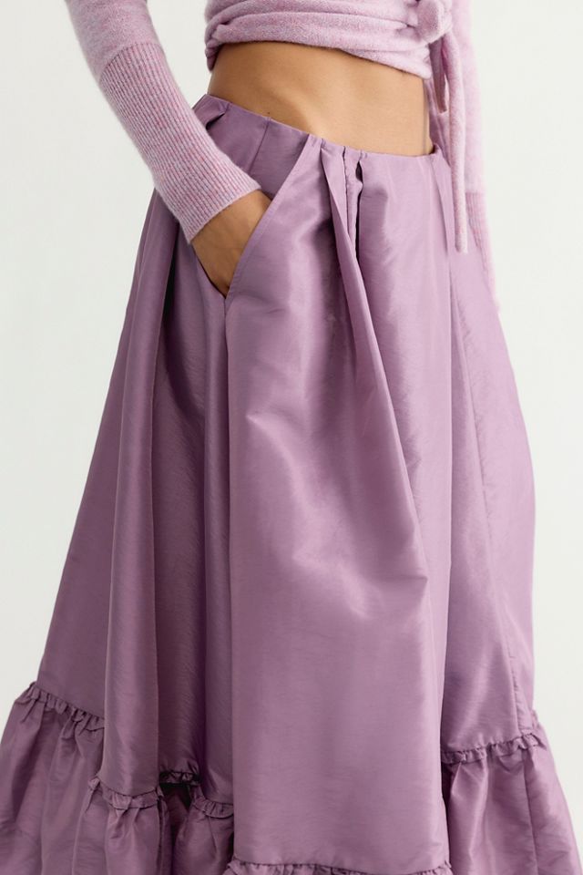 Jupe midi en taffetas Vernier #3