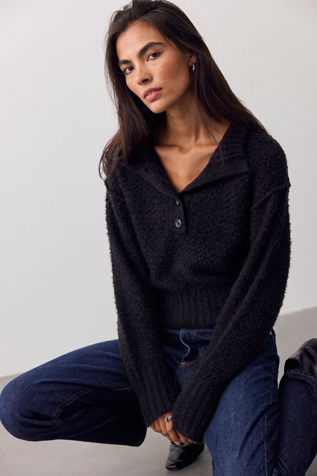Tucked Henley Pullover #2