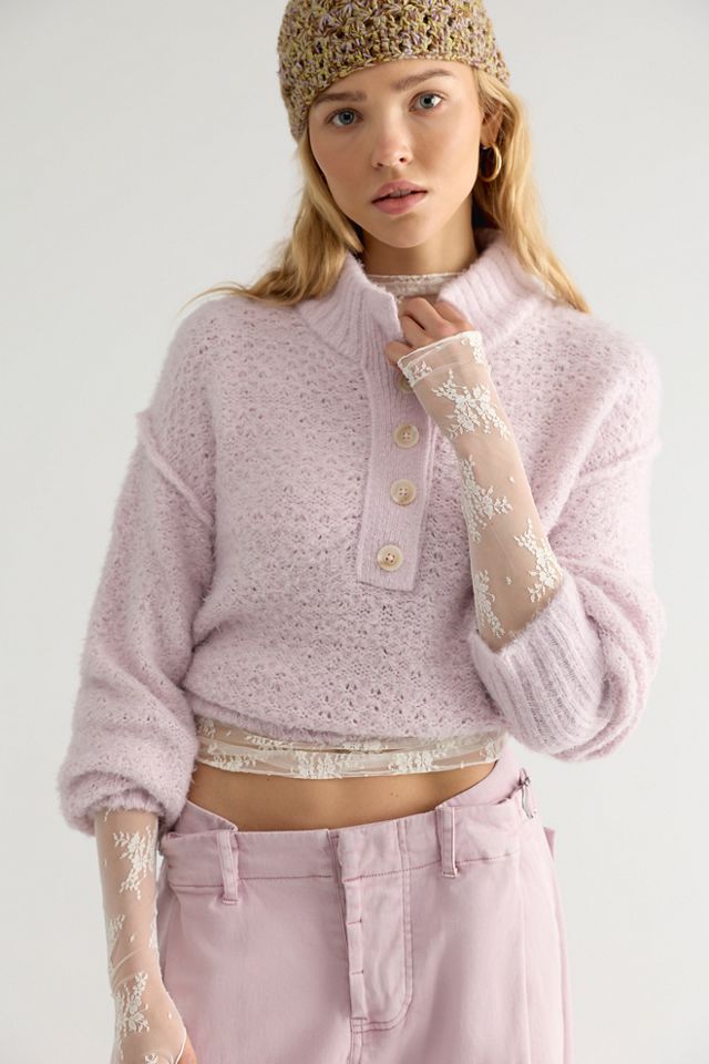 Tucked Henley Pullover #1