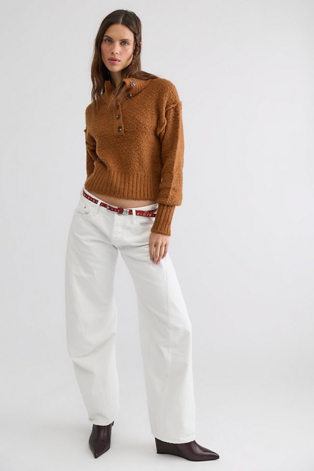 Tucked Henley Pullover #2